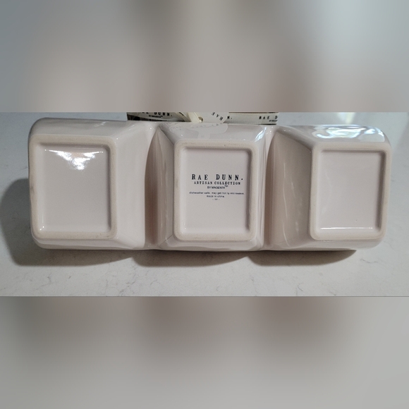 Rae Dunn Sake Sip Set + Wasabi, Soy Ginger Divided Dish - Picture 3 of 5